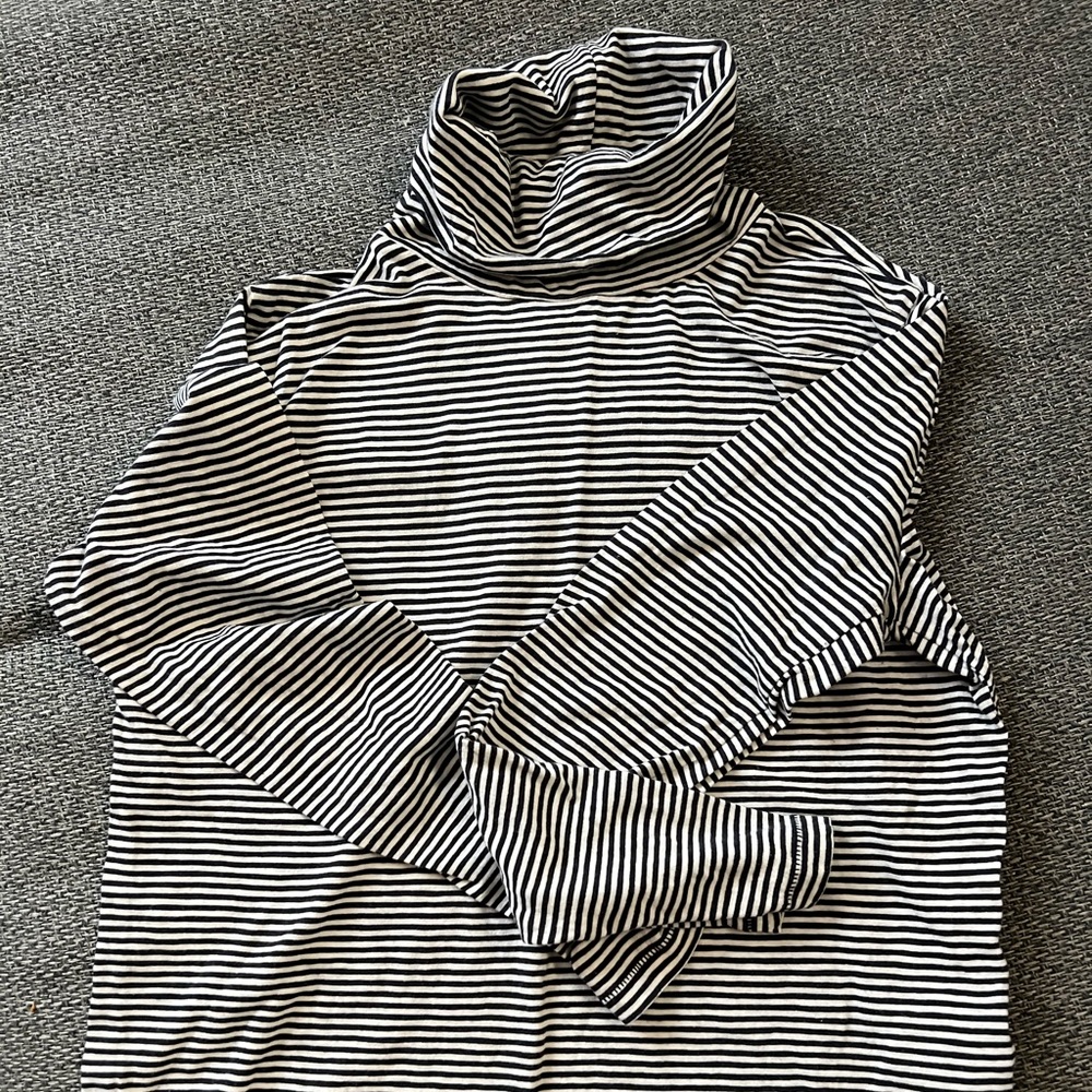 Madewell Navy & White Striped Turtleneck